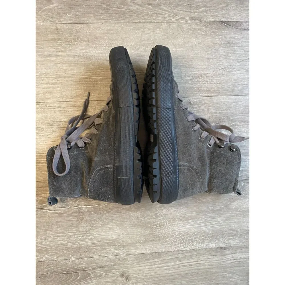 Frye Ryan Military 81107 Men's Size 7 Gray Suede Waterproof Lace Up Boots